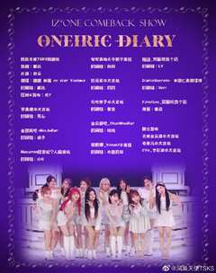 IZONECOMEBACKSHOWONEIRICDIARY
